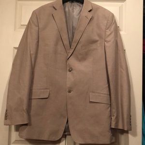 Madison 42L Blazer - 2 Button, Single Vent -Tan/Gray Weave